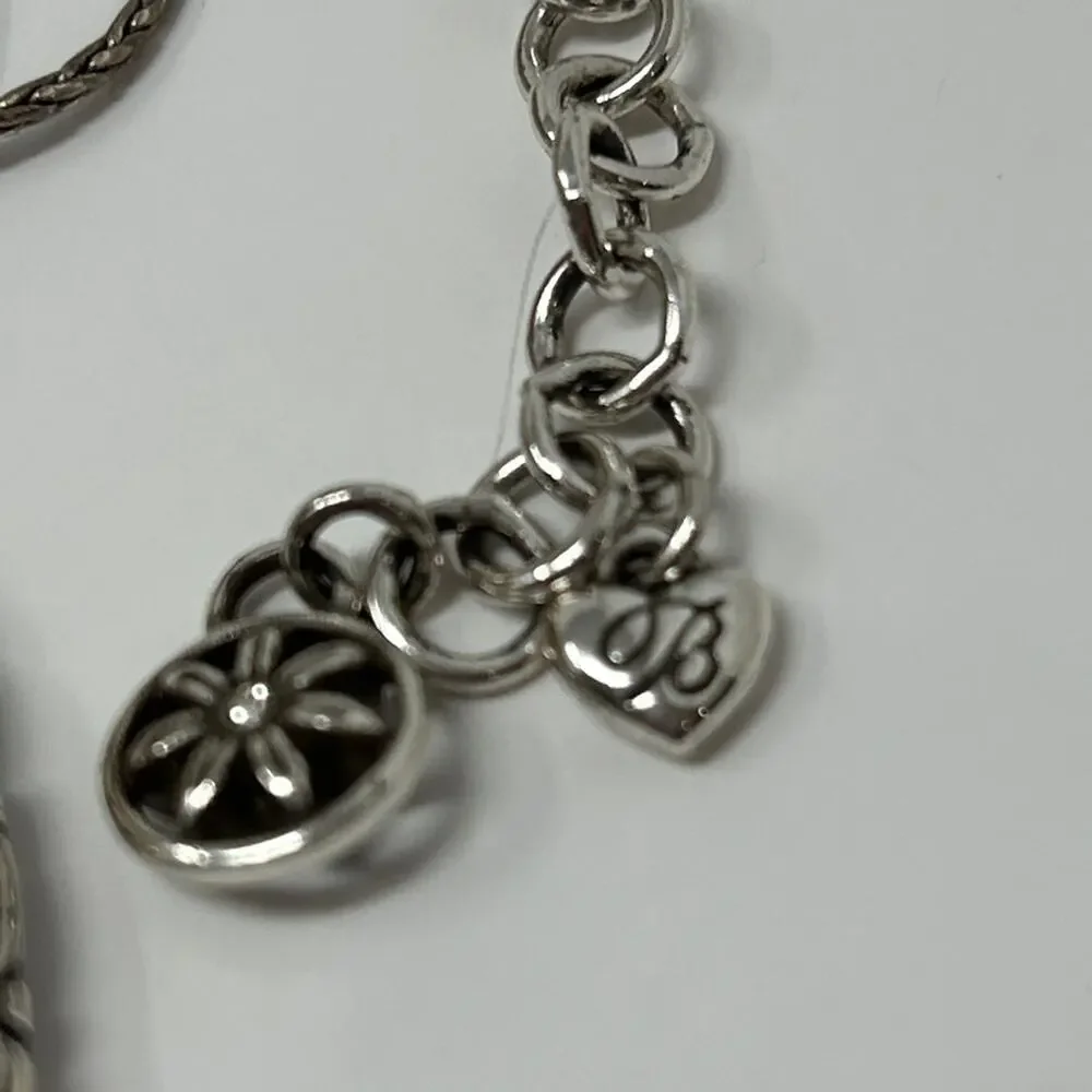 Vintage Brighton Silver teardrop pendant necklace